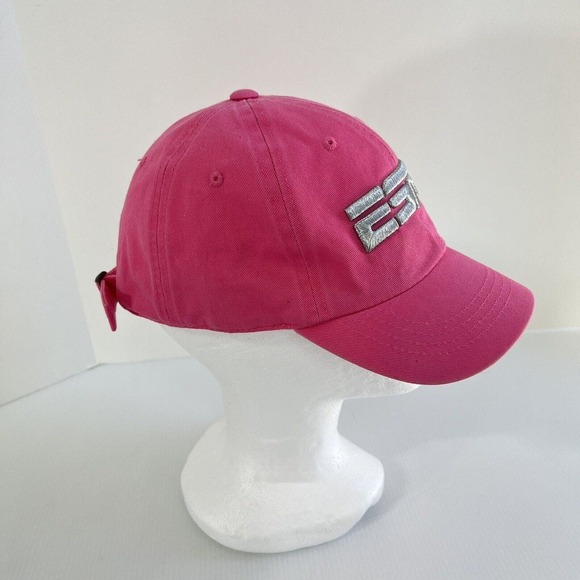 ESPN Baseball Hat Cap Embroidered Logo Adjustable Pink Silver Adult Strapback - Picture 3 of 10